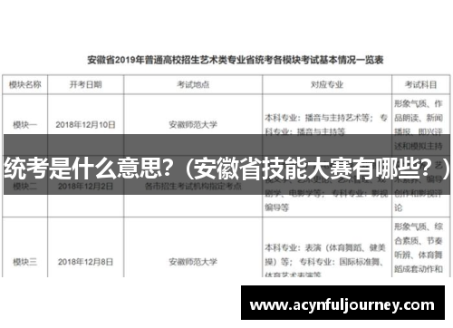 统考是什么意思？(安徽省技能大赛有哪些？)